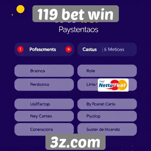 Métodos de pagamento disponíveis no 119 bet win